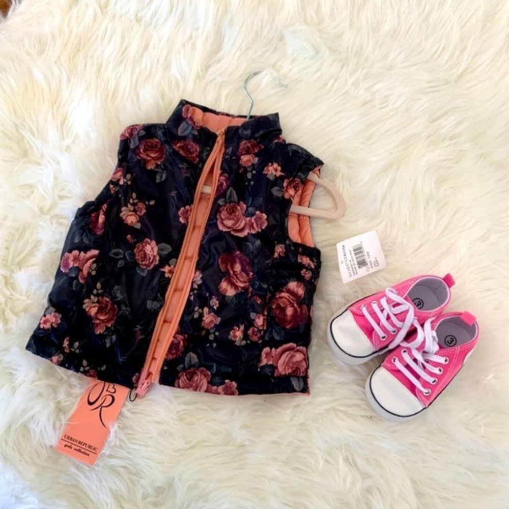 Urban Republic: floral puffer vest